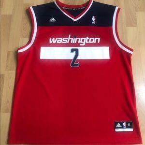 Adidas John Wall Men XL Washington Wizards Red White Blue NBA Basketball Jersey